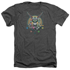 Voltron Assemble Men's 30/1 Heather 60 40 Poly Short-Sleeve T-Shirt