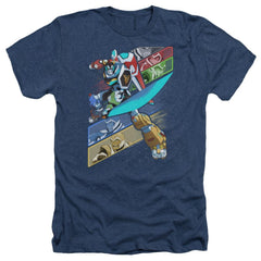 Voltron Crisscross Men's 30/1 Heather 60 40 Poly Short-Sleeve T-Shirt