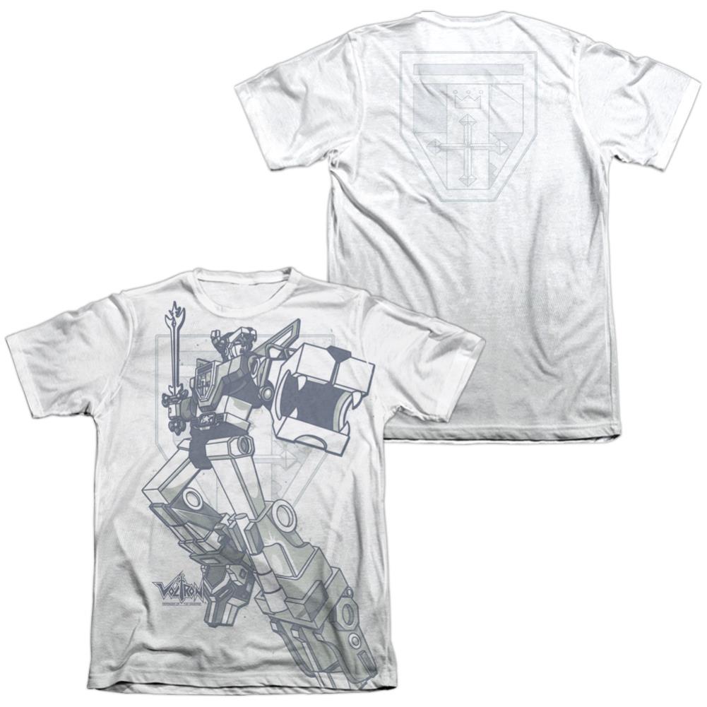 Voltron Defender (Front/Back Print) Men's Regular Fit Poly Cotton Short-Sleeve T-Shirt