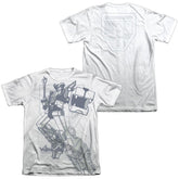 Voltron Defender (Front/Back Print) Men's Regular Fit Poly Cotton Short-Sleeve T-Shirt