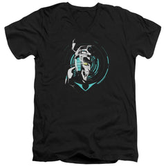 Voltron Defender Noir Men's 30/1 Cotton Slim V-Neck T-Shirt