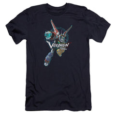 Voltron Defender Pose Men's Ultra-Soft 30/1 Cotton Slim Short-Sleeve T-Shirt
