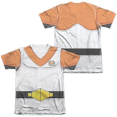 Voltron Hunk Costume (Front/Back Print) Men's Regular Fit Poly Cotton Short-Sleeve T-Shirt