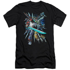 Voltron Lions Share Men's Ultra-Soft 30/1 Cotton Slim Short-Sleeve T-Shirt