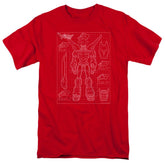 Voltron Voltron Schematic Men's 18/1 Cotton Short-Sleeve T-Shirt