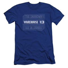 Warehouse 13 Blueprint Logo Men's Ultra-Soft 30/1 Cotton Slim Short-Sleeve T-Shirt