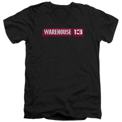 Warehouse 13 Logo Men's 30/1 Cotton Slim V-Neck T-Shirt