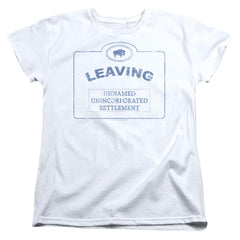 Warehouse 13 Now Leaving Univille Women's 18/1 Cotton Short-Sleeve T-Shirt