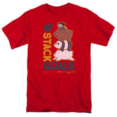 We Bare Bears Stack Goals Men's 18/1 Cotton Short-Sleeve T-Shirt