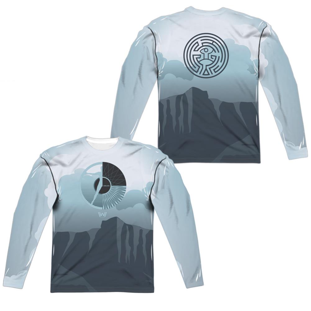 Westworld Landscape Men's Regular Fit Polyester Long-Sleeve T-Shirt
