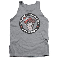 Where's Waldo Champion Men's 18/1 Cotton Tank Top