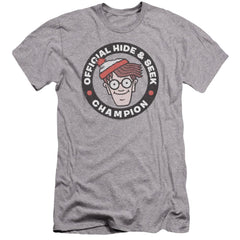 Where's Waldo Champion Men's Ultra-Soft 30/1 Cotton Slim Short-Sleeve T-Shirt