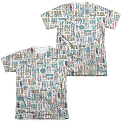 Where's Waldo Figures (Front/Back Print) Men's Regular Fit Poly Cotton Short-Sleeve T-Shirt