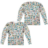 Where's Waldo Figures (Front/Back Print) Men's Regular Fit Polyester Long-Sleeve T-Shirt