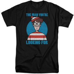 Where's Waldo Looking For Me Men's 18/1 Tall Cotton Short-Sleeve T-Shirt