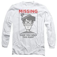 Where's Waldo Missing Men's 18/1 Cotton Long-Sleeve T-Shirt