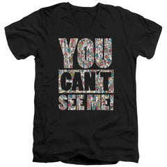Where's Waldo See Me Men's 30/1 Cotton Slim V-Neck T-Shirt