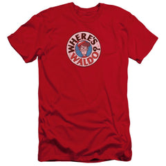 Where's Waldo Waldo Logo Men's Ultra-Soft 30/1 Cotton Slim Short-Sleeve T-Shirt