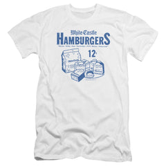 White Castle 12 Cents Men's Ultra-Soft 30/1 Cotton Slim Short-Sleeve T-Shirt