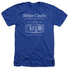 White Castle By The Sack Men's 30/1 Heather 60 40 Poly Short-Sleeve T-Shirt