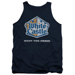 White Castle Distressed Logo Men's 18/1 Cotton Tank Top