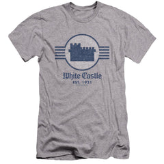 White Castle Emblem Men's Ultra-Soft 30/1 Cotton Slim Short-Sleeve T-Shirt