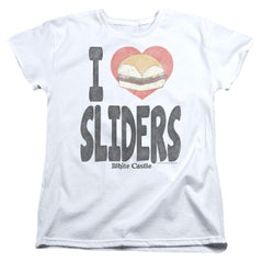 White Castle I Heart Sliders Women's 18/1 Cotton Short-Sleeve T-Shirt