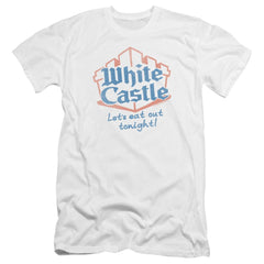 White Castle Let's Eat Men's Ultra-Soft 30/1 Cotton Slim Short-Sleeve T-Shirt