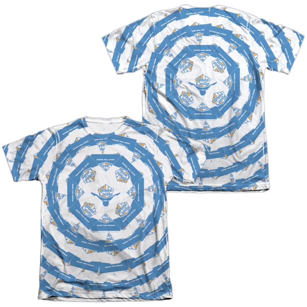 White Castle You Crave Me (Front/Back Print) Men's Regular Fit Poly Cotton Short-Sleeve T-Shirt