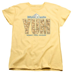 White Castle Yum Women's 18/1 Cotton Short-Sleeve T-Shirt