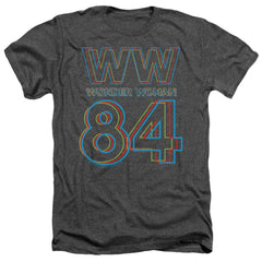 Wonder Woman 1984 3D Hype Logo Men's 30/1 Heather 60 40 Poly Short-Sleeve T-Shirt