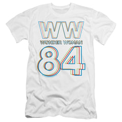 Wonder Woman 1984 3D Hype Logo Men's Ultra-Soft 30/1 Cotton Slim Short-Sleeve T-Shirt