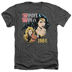 Wonder Woman 1984 84 Retro Men's 30/1 Heather 60 40 Poly Short-Sleeve T-Shirt