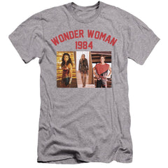 Wonder Woman 1984 Collegiate Montage Men's Ultra-Soft 30/1 Cotton Slim Short-Sleeve T-Shirt