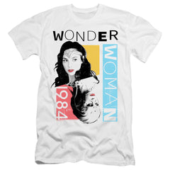 Wonder Woman 1984 Color Blocks Men's Ultra-Soft 30/1 Cotton Slim Short-Sleeve T-Shirt