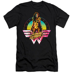 Wonder Woman 1984 Color Pop Men's Ultra-Soft 30/1 Cotton Slim Short-Sleeve T-Shirt