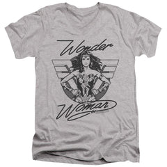 Wonder Woman 1984 Determined Wonder Men's 30/1 Cotton Slim V-Neck T-Shirt