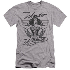 Wonder Woman 1984 Determined Wonder Men's Ultra-Soft 30/1 Cotton Slim Short-Sleeve T-Shirt