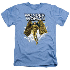 Wonder Woman 1984 Glorious Wonder Men's 30/1 Heather 60 40 Poly Short-Sleeve T-Shirt
