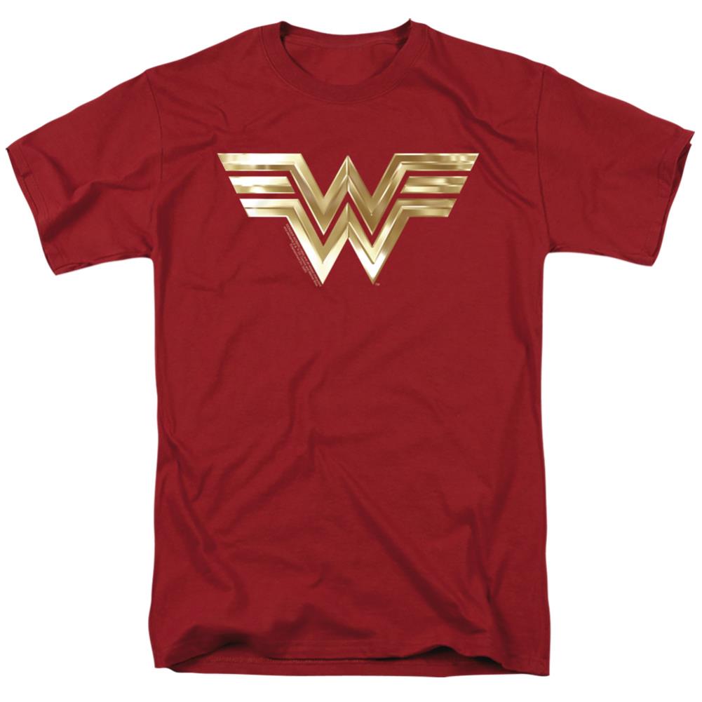 Wonder Woman 1984 Golden Logo Men's 18/1 Cotton Short-Sleeve T-Shirt