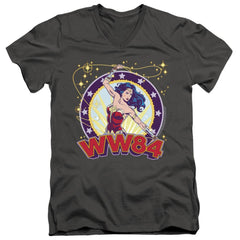 Wonder Woman 1984 Lasso Star Men's 30/1 Cotton Slim V-Neck T-Shirt