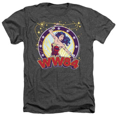 Wonder Woman 1984 Lasso Star Men's 30/1 Heather 60 40 Poly Short-Sleeve T-Shirt