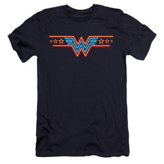 Wonder Woman 1984 Neon Beat Men's Ultra-Soft 30/1 Cotton Slim Short-Sleeve T-Shirt