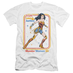 Wonder Woman 1984 Retro Justice 84 Men's Ultra-Soft 30/1 Cotton Slim Short-Sleeve T-Shirt