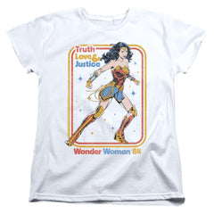 Wonder Woman 1984 Retro Justice 84 Women's 18/1 Cotton Short-Sleeve T-Shirt