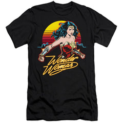 Wonder Woman 1984 Skyline Men's Ultra-Soft 30/1 Cotton Slim Short-Sleeve T-Shirt