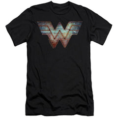 Wonder Woman 1984 Static Logo Men's Ultra-Soft 30/1 Cotton Slim Short-Sleeve T-Shirt