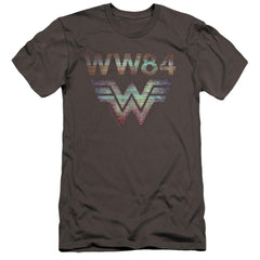 Wonder Woman 1984 Static TV Lines Men's Ultra-Soft 30/1 Cotton Slim Short-Sleeve T-Shirt