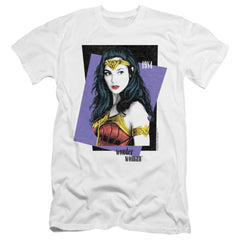 Wonder Woman 1984 Strike A Pose Men's Ultra-Soft 30/1 Cotton Slim Short-Sleeve T-Shirt