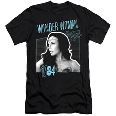 Wonder Woman 1984 Thin Line Men's Ultra-Soft 30/1 Cotton Slim Short-Sleeve T-Shirt
